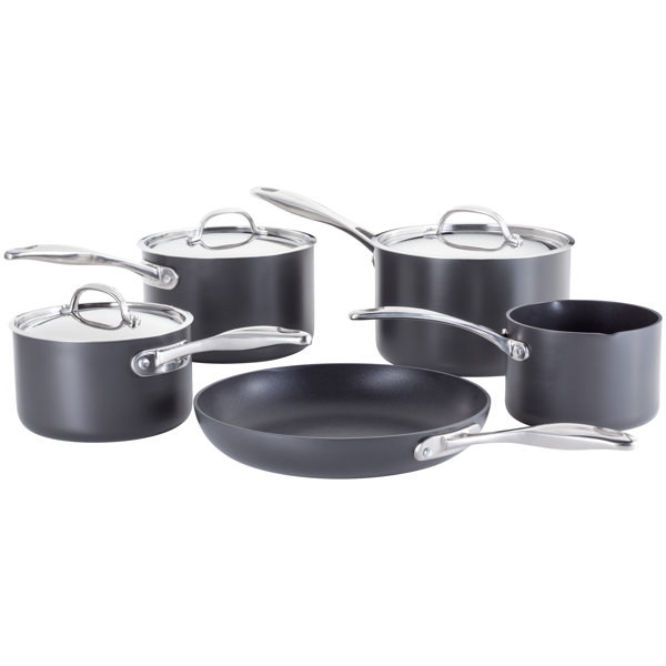 Stellar Hard Anodised, 5 Piece NonStick Saucepan Set, 14cm milk pan